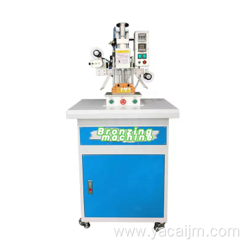 Full-automatic counter type pneumatic bronzing machine leather embossed mark carton LOGO plastic hot stamping